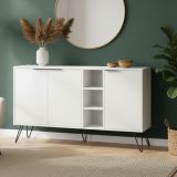 Credenza bianca 142x35x83h cm 3 ante - Alin