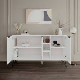 Credenza bianca 142x35x83h cm 3 ante - Alin