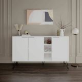 Credenza bianca 142x35x83h cm 3 ante - Alin