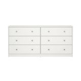 Credenza bianca 143x30x68h cm 6 cassetti - Rick
