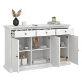 Credenza bianca 143x46x91h cm 3 ante e 3 cassetti - Asola