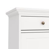Credenza bianca 143x46x91h cm 3 ante e 3 cassetti - Asola