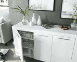 Credenza bianca 144x42x80h cm 3 ante - Amaculi