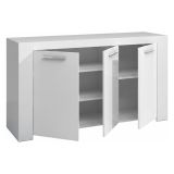Credenza bianca 144x42x80h cm 3 ante - Amaculi