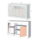 Credenza bianca 144x42x87h cm 3 ante - Ilizia