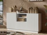 Credenza bianca 150x40x78h cm 2 ante e 1 cassetto - Serchio