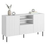 Credenza bianca 150x42x82h cm 2 ante e 1 cassetto - Malo