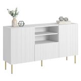 Credenza bianca 150x42x82h cm 2 ante e 1 cassetto - Stornara