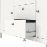 Credenza bianca 151x38x79h cm 2 ante e 3 cassetti - Whitney