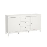 Credenza bianca 151x38x79h cm 2 ante e 3 cassetti - Whitney