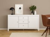 Credenza bianca 151x38x79h cm 2 ante e 3 cassetti - Whitney