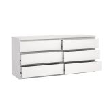 Credenza bianca 153x50x70h cm 6 cassetti - Abacadabra