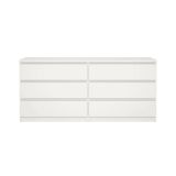 Credenza bianca 153x50x70h cm 6 cassetti - Abacadabra