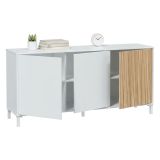 Credenza bianca 154x40x74h cm 3 ante - Ametista