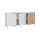 Credenza bianca 154x40x74h cm 3 ante - Ametista