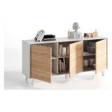 Credenza bianca 154x41x75h cm 3 ante - Acrolorum
