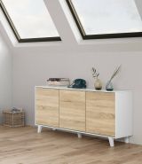 Credenza bianca 154x41x75h cm 3 ante - Acrolorum