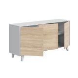 Credenza bianca 154x41x75h cm 3 ante - Acrolorum