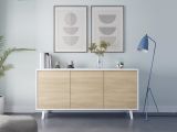 Credenza bianca 154x41x75h cm 3 ante - Acrolorum