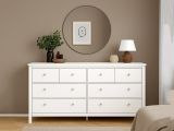 Credenza bianca 159x38x79h cm 8 cassetti - Kovsova