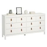 Credenza bianca 159x38x79h cm 8 cassetti - Wendy