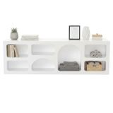 Credenza bianca 160x38x51h cm 7 vani - Arsenio