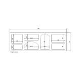 Credenza bianca 160x38x51h cm 7 vani - Arsenio