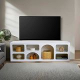 Credenza bianca 160x38x51h cm 7 vani - Arsenio