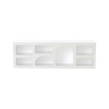 Credenza bianca 160x38x51h cm 7 vani - Arsenio
