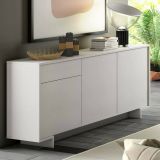 Credenza bianca 170x42x78h cm 3 ante e 1 cassetto - Aronne