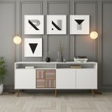 Credenza bianca 180x35x78h cm 4 ante - Benjamin