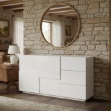 Credenza bianca 180x44x86h cm 2 ante e 3 cassetti - Avelignese