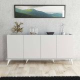 Credenza bianca 180x45x80h cm 4 ante - Paine