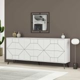 Credenza bianca 184x35x77h cm 6 ante - Africo