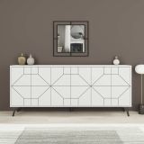 Credenza bianca 184x35x77h cm 6 ante - Africo