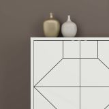 Credenza bianca 184x35x77h cm 6 ante - Africo