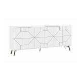 Credenza bianca 184x35x77h cm 6 ante - Africo