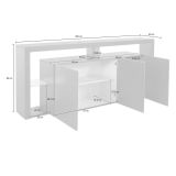 Credenza bianca 200x40x80h cm 3 ante - Andaleiv