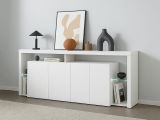 Credenza bianca 200x40x80h cm 3 ante - Andaleiv