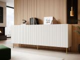 Credenza bianca 200x42x82h cm 4 ante - Londa