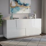 Credenza bianca 200x44x86h cm 4 ante - Arda