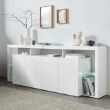 Credenza bianca 220x40x80h cm 4 ante - Atak