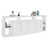 Credenza bianca 220x40x80h cm 4 ante - Atak