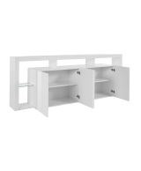 Credenza bianca 220x40x80h cm 4 ante - Atak