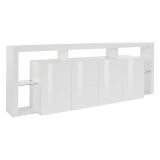 Credenza bianca 220x40x80h cm 4 ante - Atak