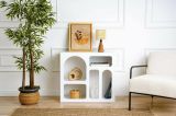 Credenza bianca 80x35x74h cm 4 vani - Arsenio