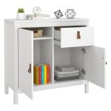 Credenza bianca 82x38x79h cm 2 ante e 1 cassetto - Romagna