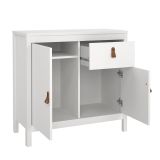 Credenza bianca 82x38x79h cm 2 ante e 1 cassetto - Romagna