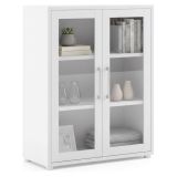 Credenza bianca 89x40x113h cm 2 ante - Ampezzo