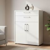 Credenza bianca 89x40x113h cm 2 ante e 2 cassetti - Agra